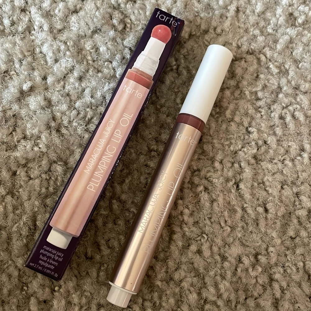 NEW TARTE MARACUJA JUICY PLUMPLING LIP OIL SHADE “BUFFED ROSE”.